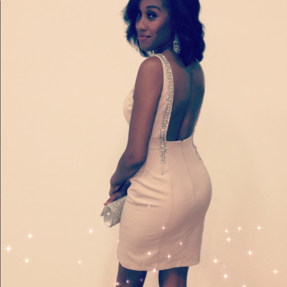 Elegant embellished cocktail dress